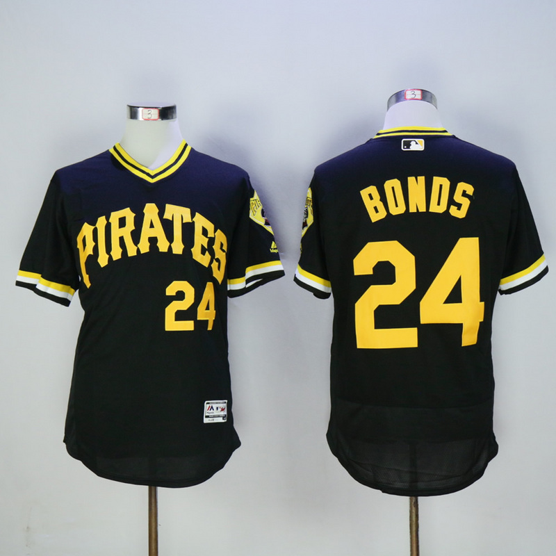 Men Pittsburgh Pirates 24 Bonds Black Elite MLB Jerseys